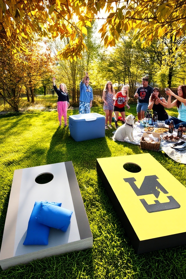 fun outdoor cornhole competition