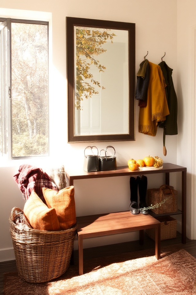 functional mirrors enhance mudroom