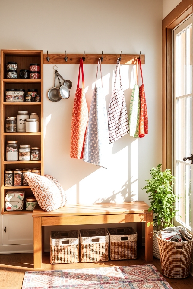 functional mudroom for baking