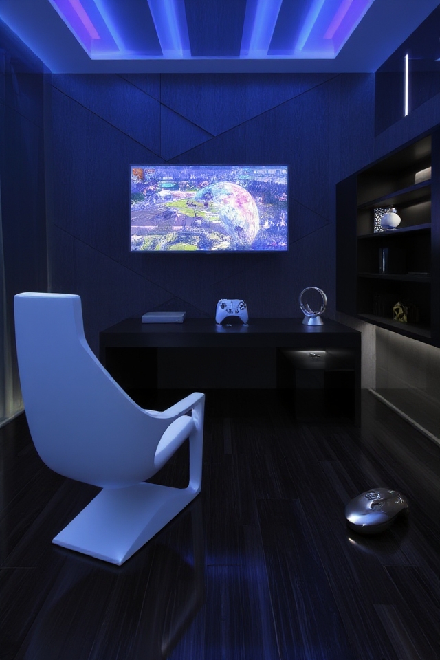futuristic gaming room design