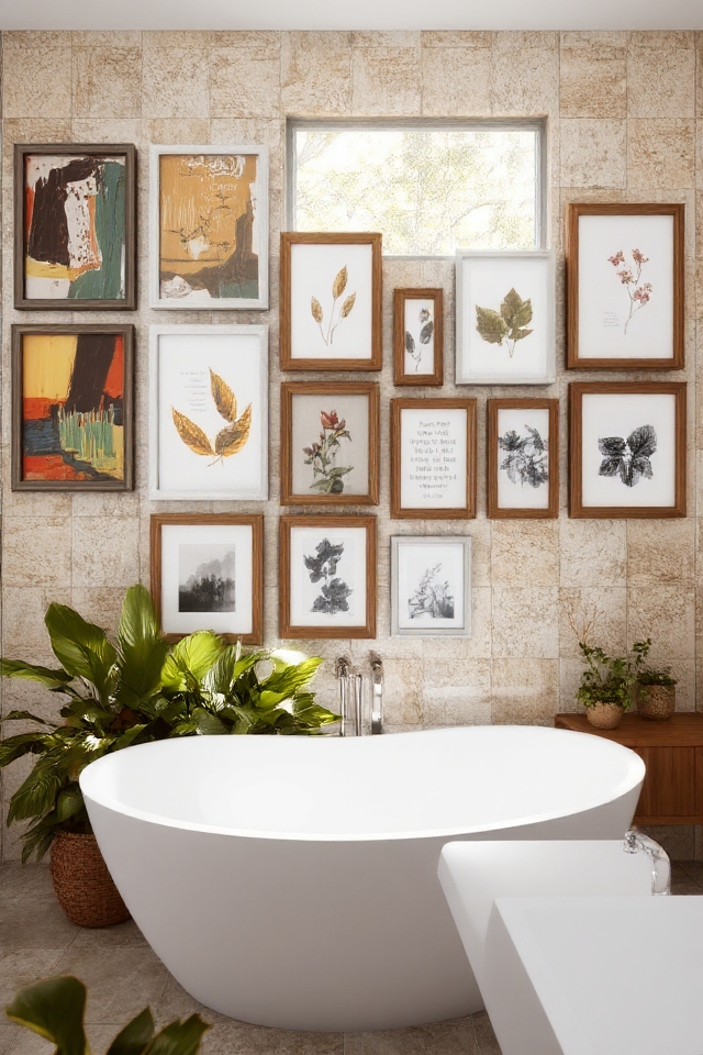 gallery wall for bathrooms