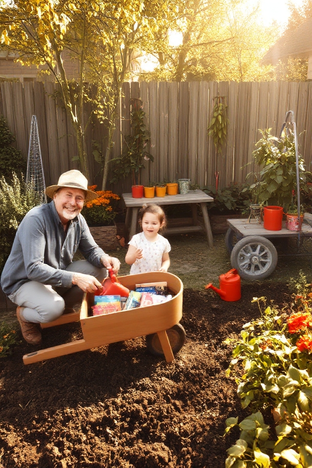gardening day with grandparents