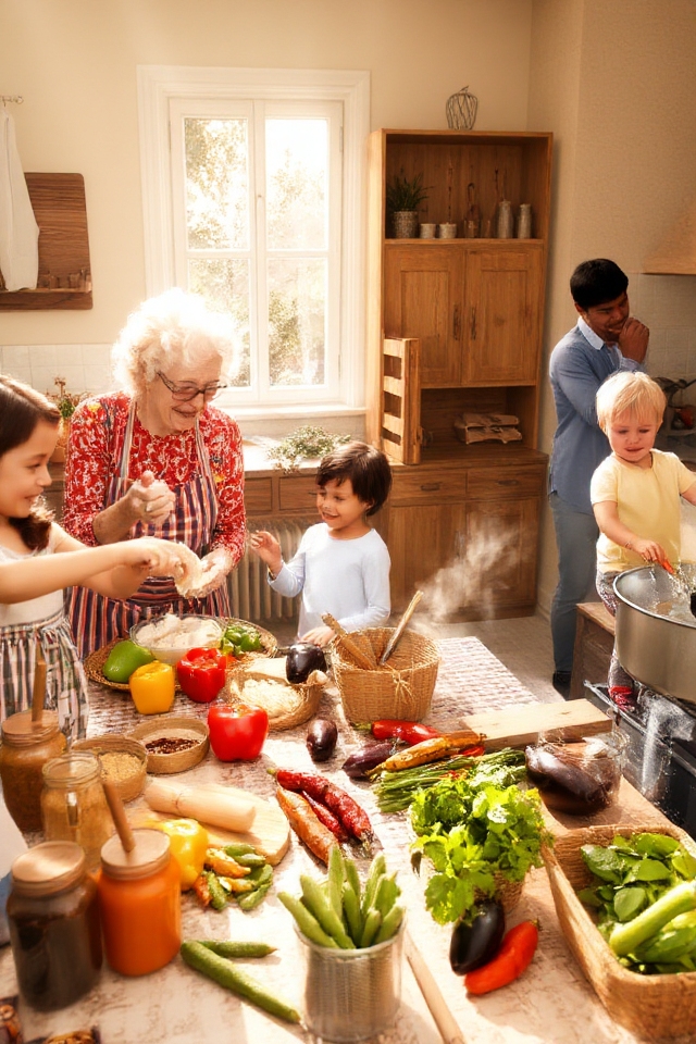 generational teamwork through cooking