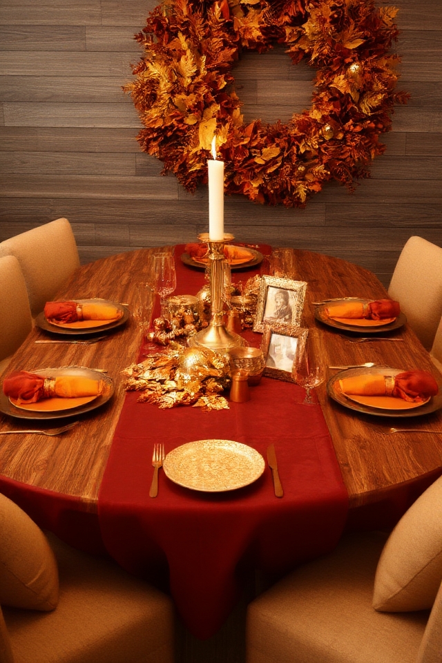 glamorous warm metallic accents