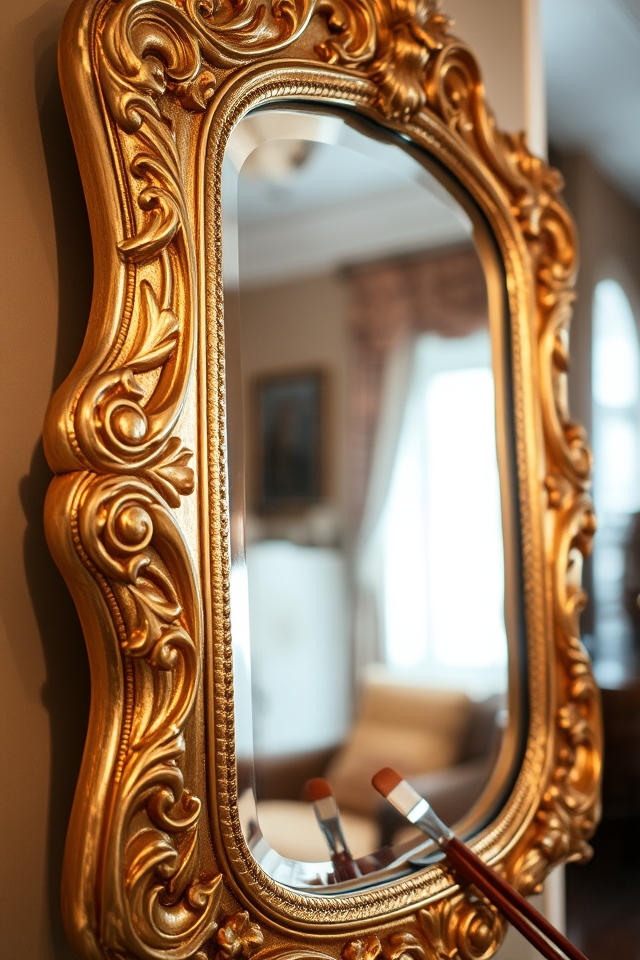gold leaf antique mirror refurbishment