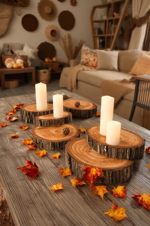 handcrafted rustic candle holders