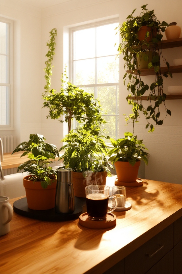 herbs and indoor plants
