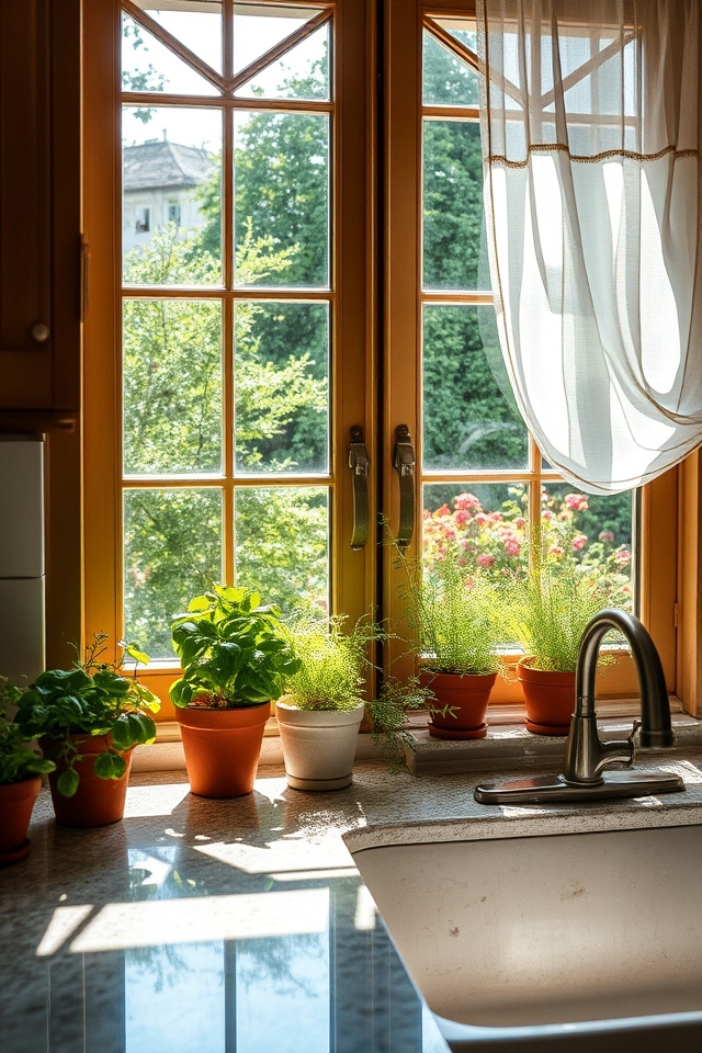 herbs enhance kitchen aesthetics