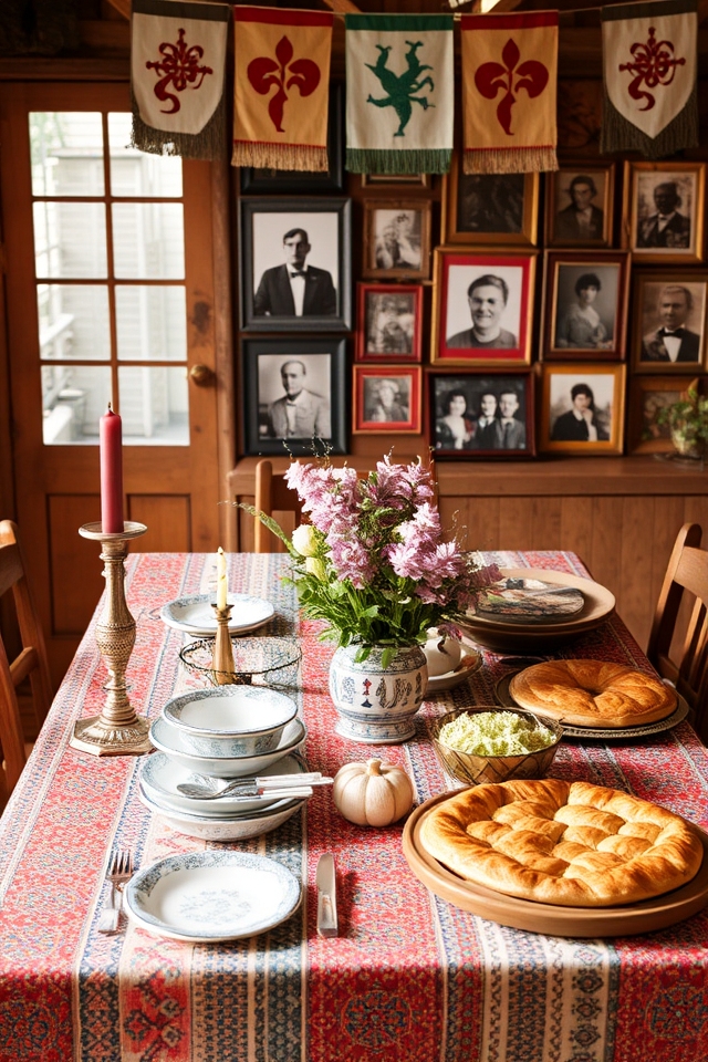 heritage inspired family celebration decor