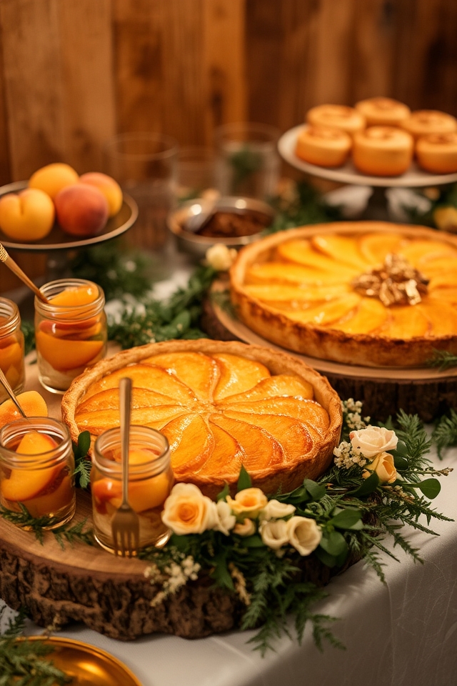 honey peach dessert station
