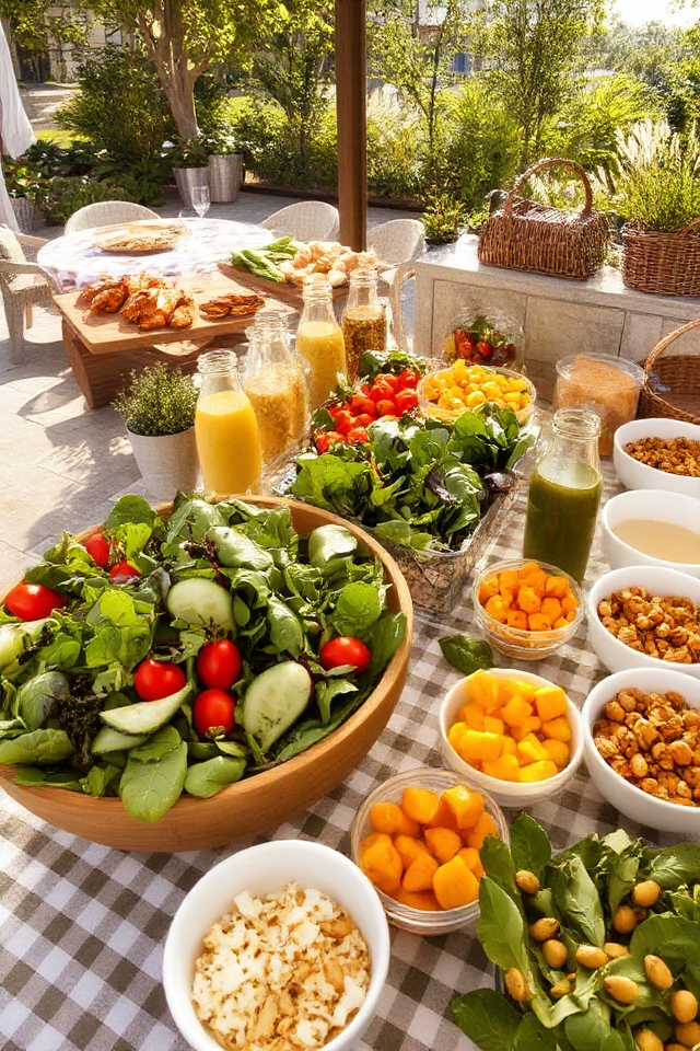 interactive diy salad station