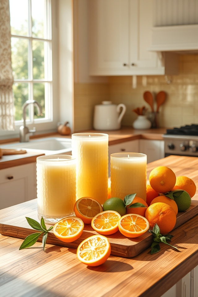 invigorating citrus candle aromas