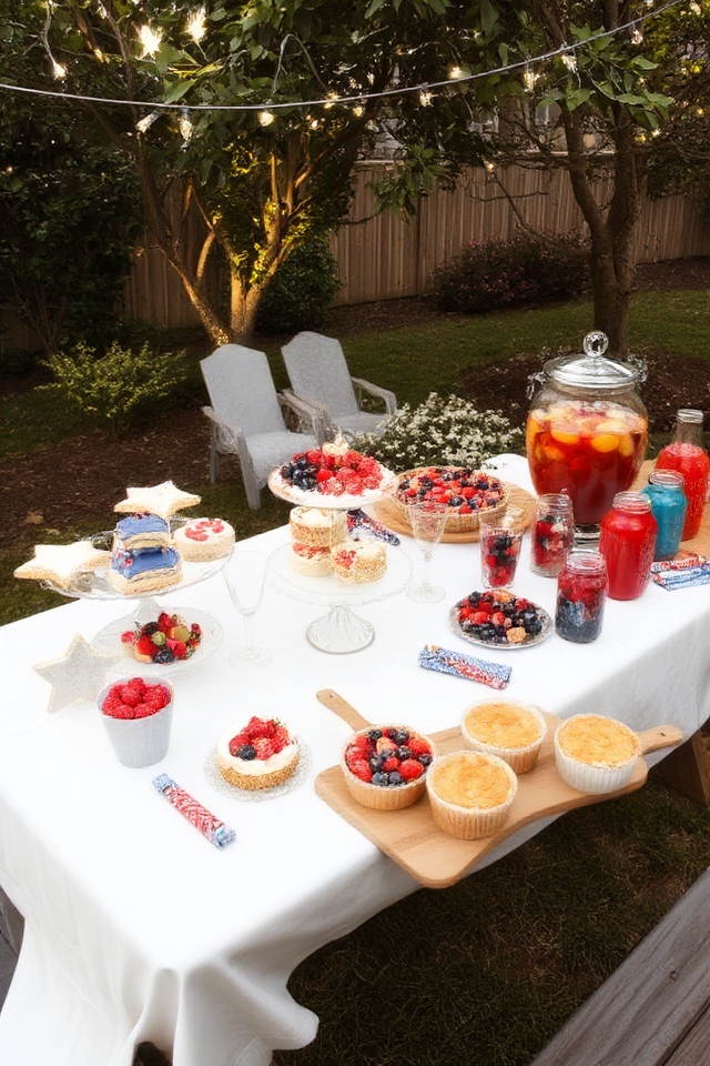 labor day dessert table