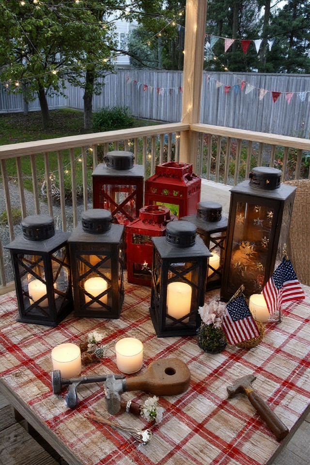 labor day themed lanterns
