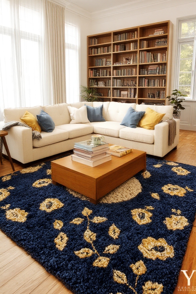 layered plush area rugs