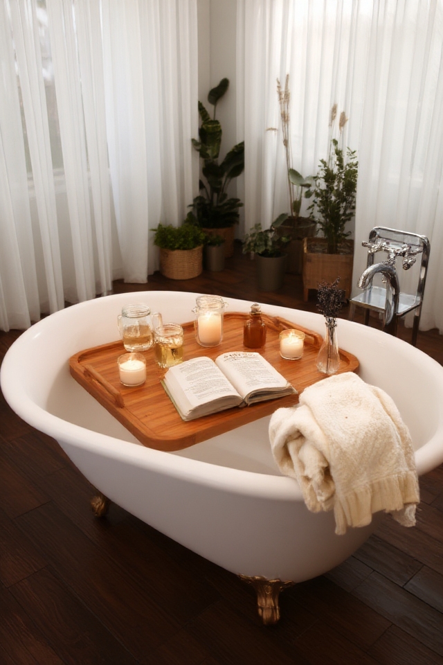 luxurious bathtub tray accessory