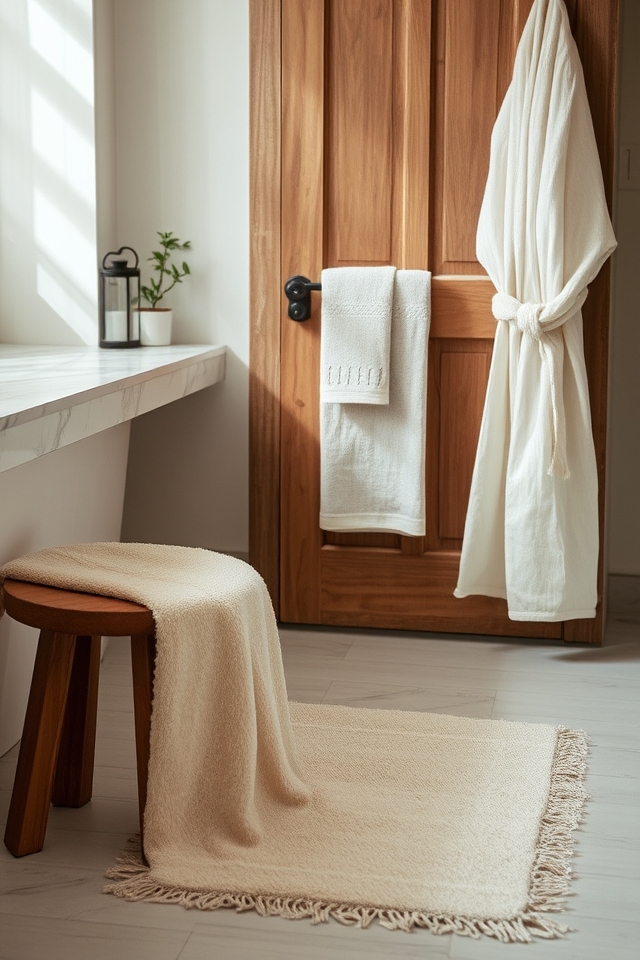 luxurious spa like textiles