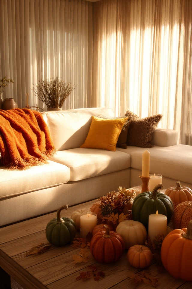 luxurious velvet autumn decor
