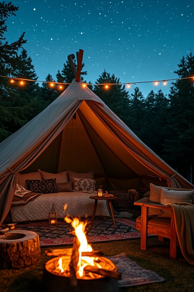 luxury camping in nature