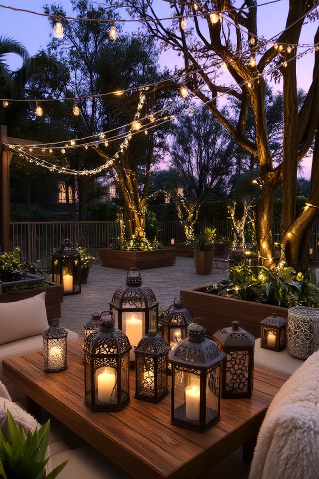 magical glow with lanterns