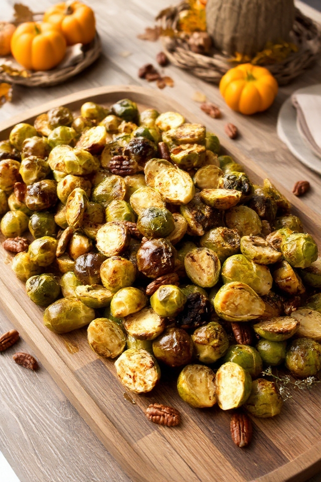 maple glazed roasted brussels sprouts