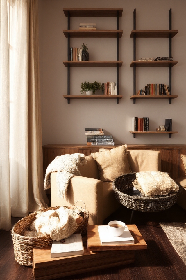 maximize space with shelves
