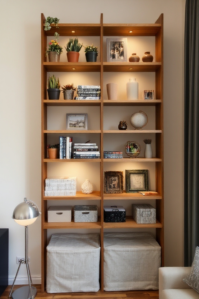 maximize space with shelving
