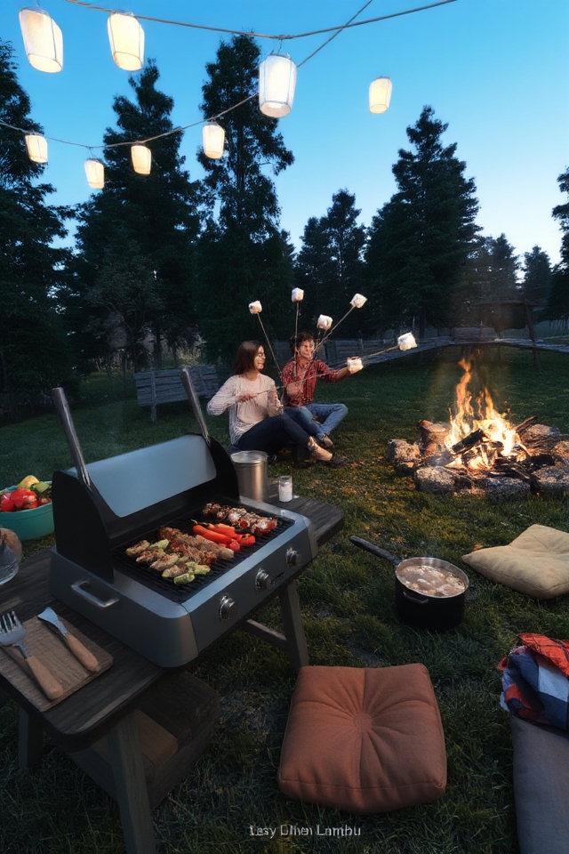 mini outdoor cooking setup