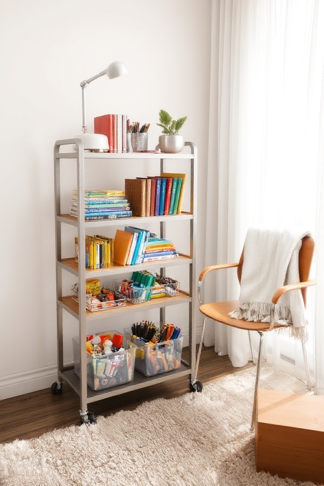 mobile organized school supplies