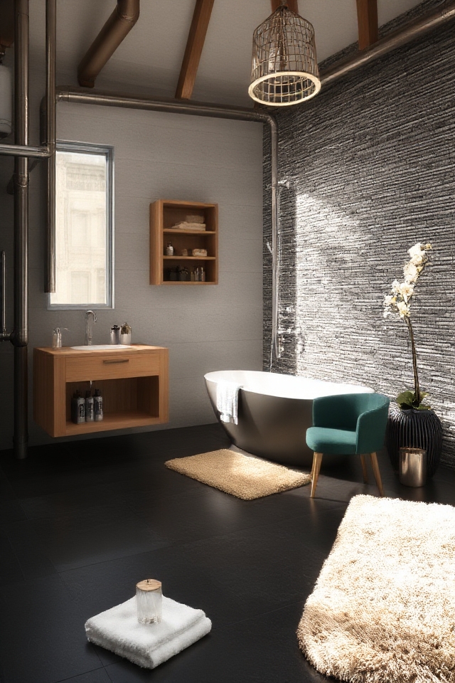 modern minimalist urban bathroom