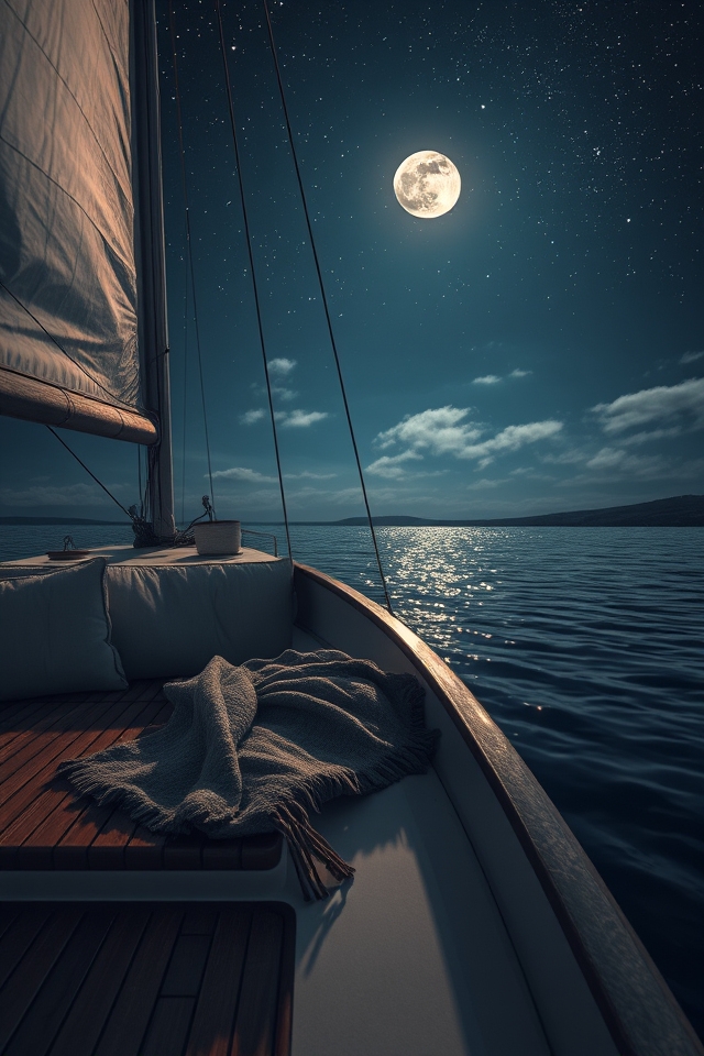 moonlit sailboat sleep experience