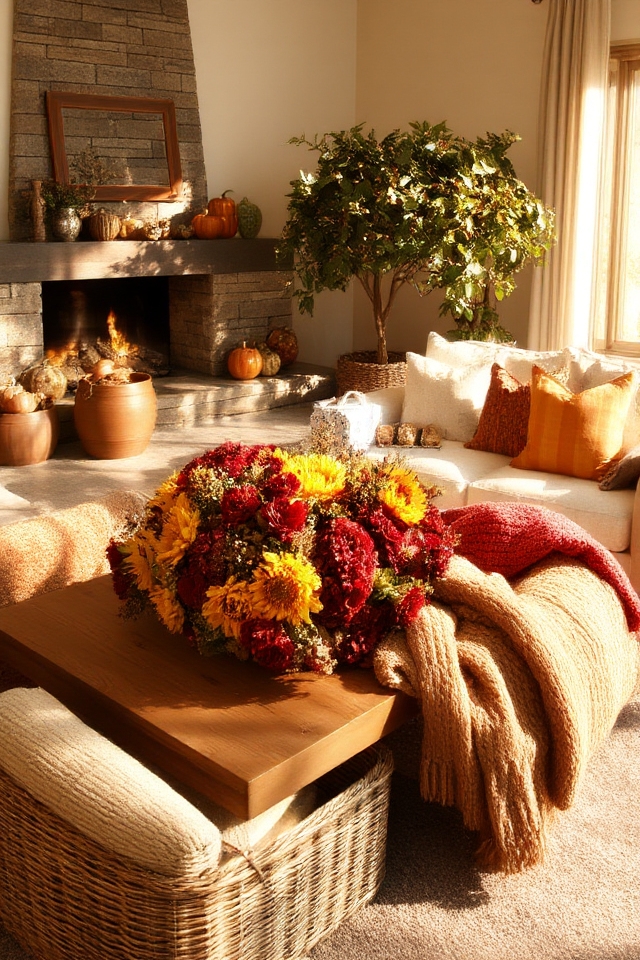 natural cozy autumn decor