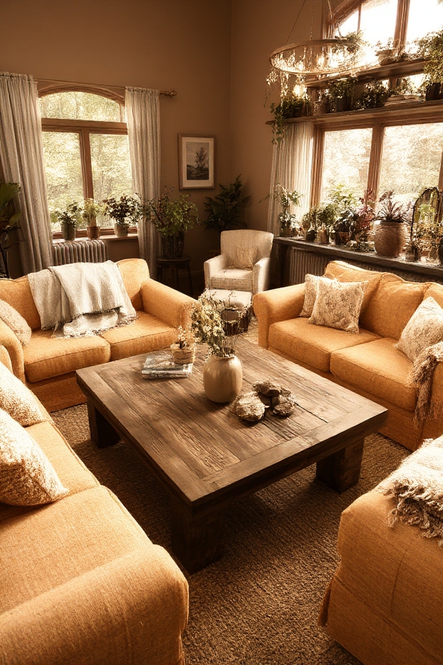 natural rustic living decor