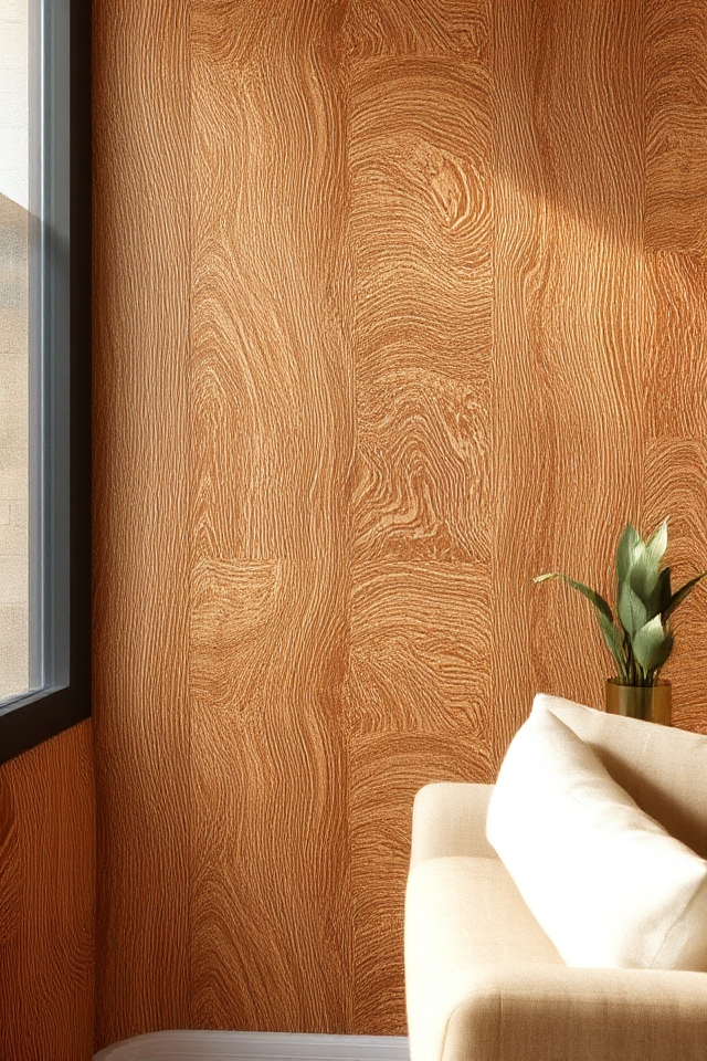 natural timber wallpaper aesthetics