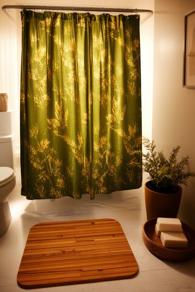 nature inspired autumn bathroom decor