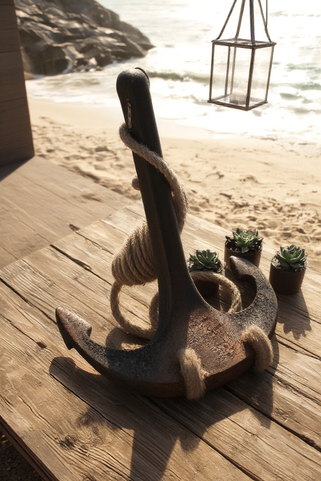 nautical rustic anchor decor