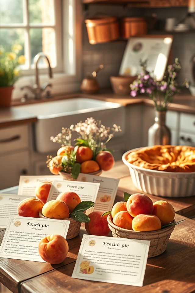 nostalgic peach pie sharing