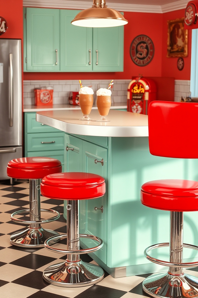 nostalgic retro barstool comfort
