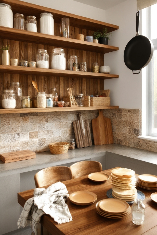open shelving kitchen charm