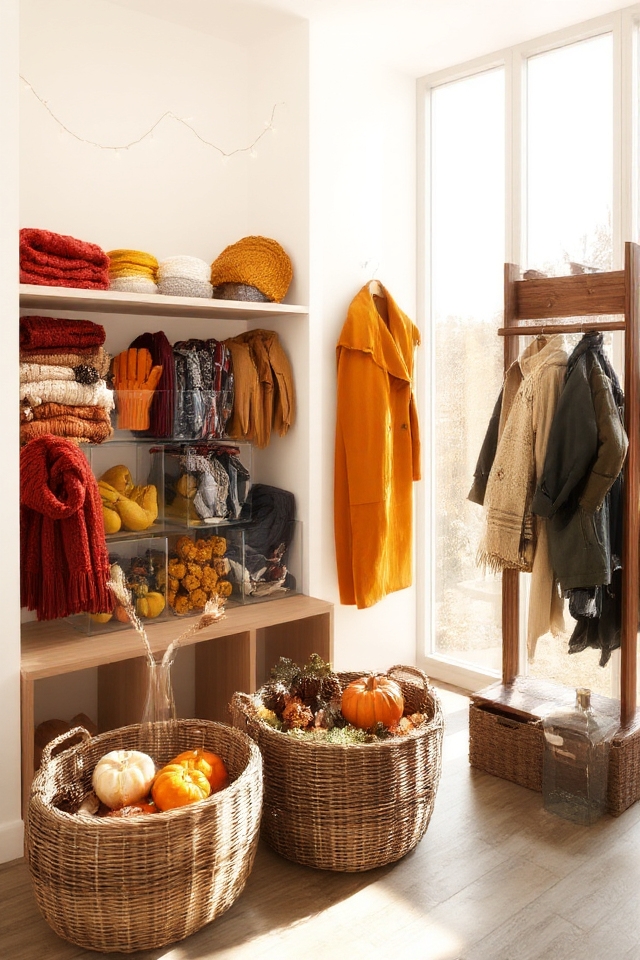 organized fall mudroom essentials