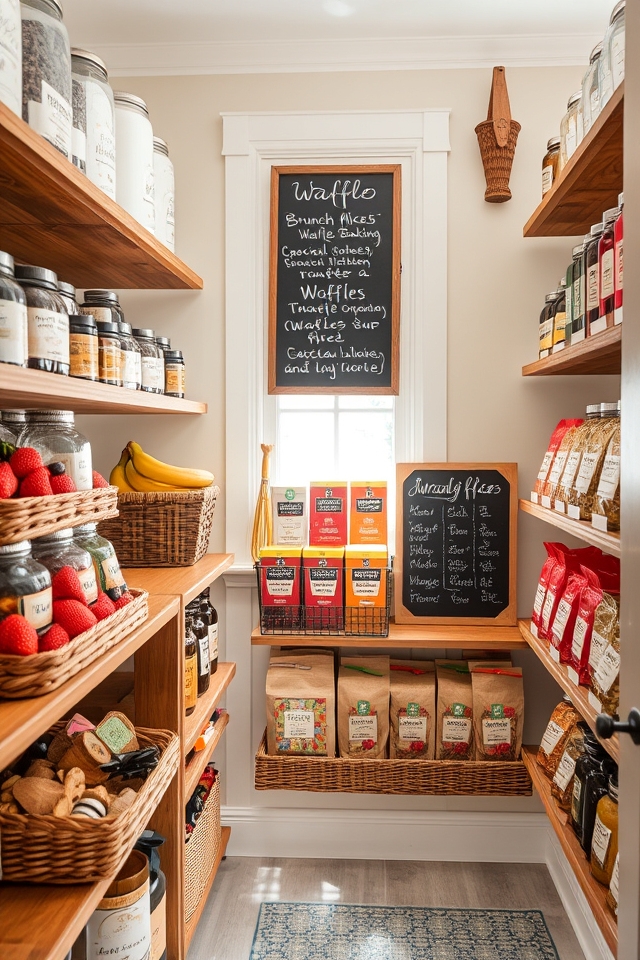 organized pantry for brunch