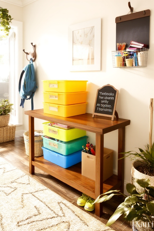 organized storage for supplies