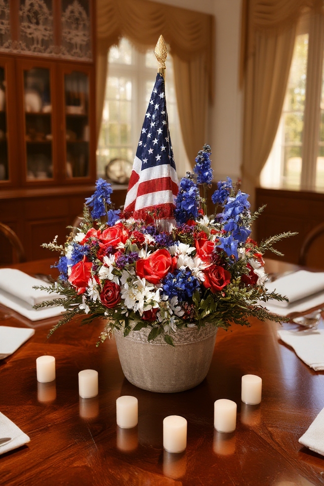 patriotic flower centerpiece design