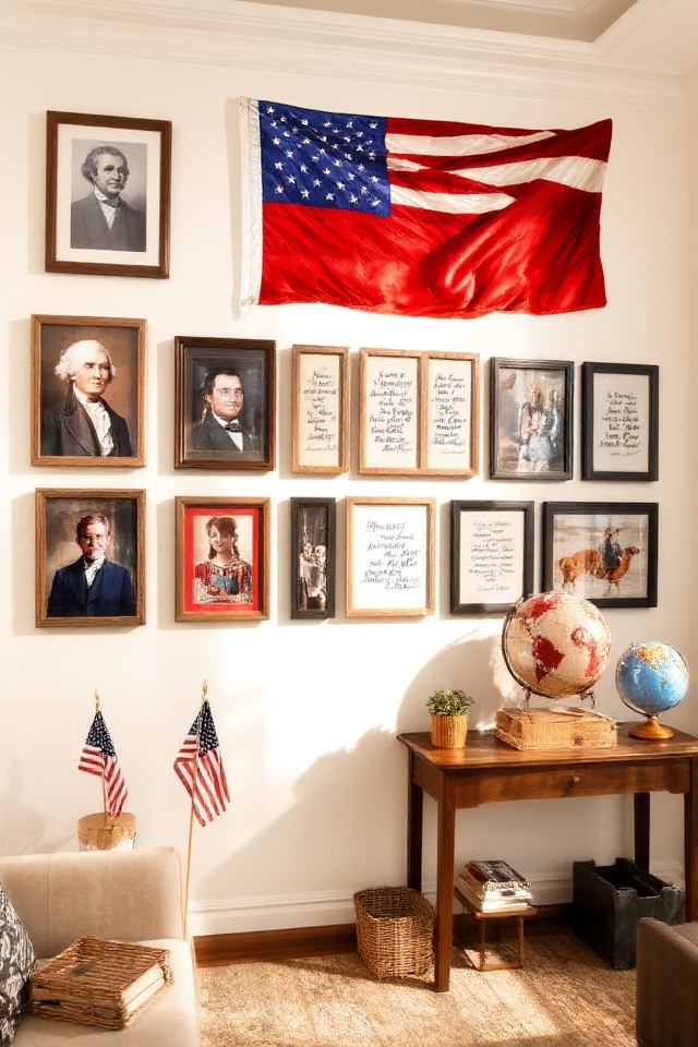 patriotic gallery wall decor