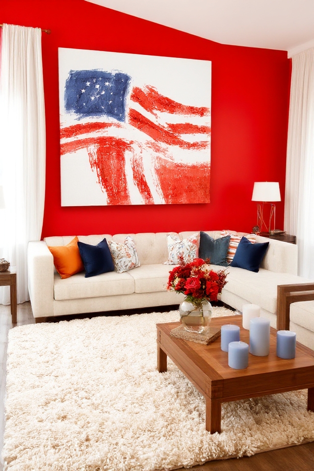 patriotic living room decor