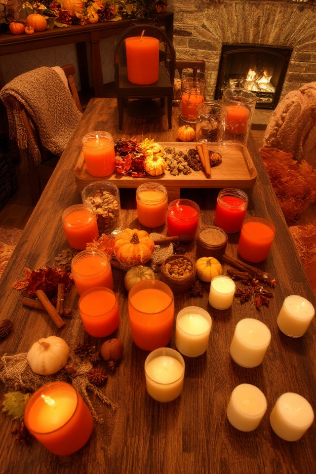 personalized autumn candle creations