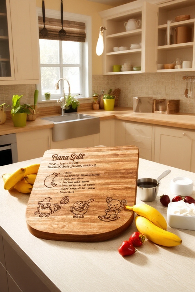 personalized banana split boards
