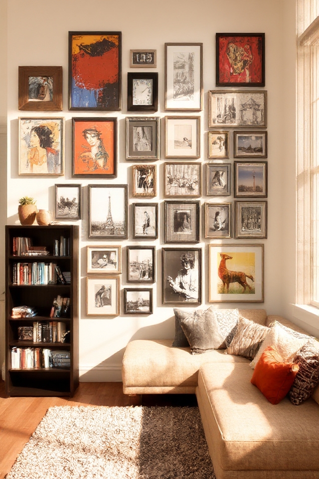 personalized eclectic gallery wall