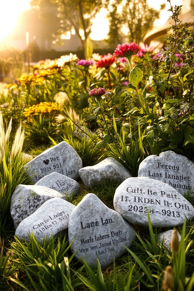 personalized pet memorial stones