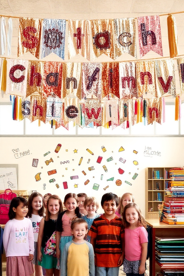 personalized school picture banners